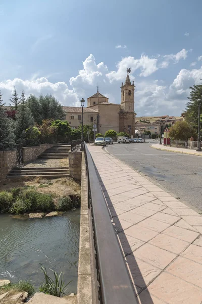 Romanesk Köprü Veya Eski Köprü Gallo Molina Aragon Guadalajara Spanya — Stok fotoğraf