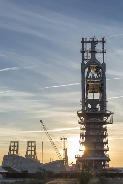 High Furnace Sagunto Installations Port Background Dawn Symbol Industrial Already — Stock Photo, Image