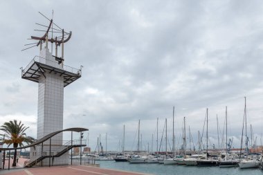 tower in the Grau de Castellon, Castellon de la Plana, Valencia, Spain clipart