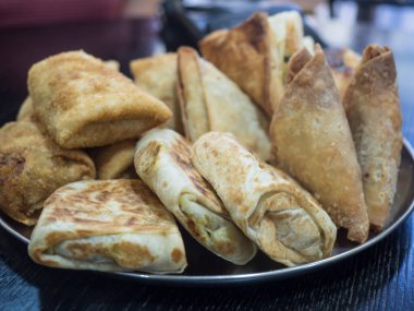 Sri Lanka Kafe 'de kısa bir kahvaltı seçimi.