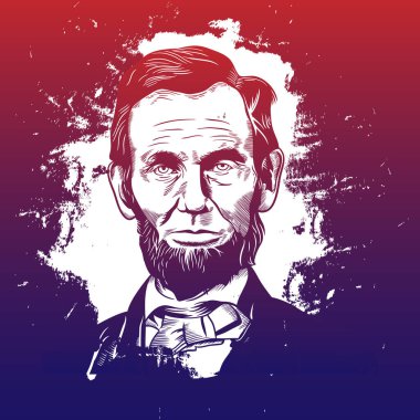 ABD 'de Ulusal Bayram için Poster, Arkaplan veya Kart Tasarımı, Abraham Lincoln' un Doğumgünü.