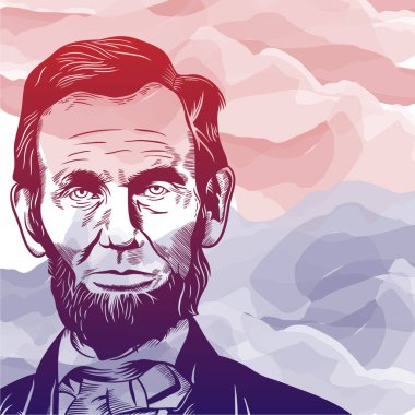 ABD 'de Ulusal Bayram için Poster, Arkaplan veya Kart Tasarımı, Abraham Lincoln' un Doğumgünü.
