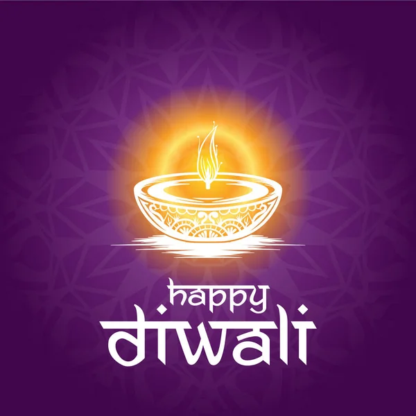 Mutlu Diwali Hint Deepavati Hindu Işık Festivali Poster, bayrak, hediye kartı vesaire için vektör tasarımı.