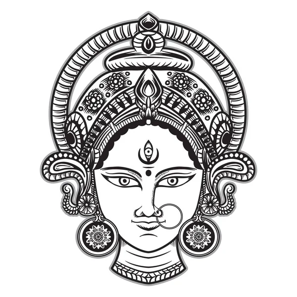 Happy Navratri, Durga Pooja, Maa Durga, Hint / Hindu hediye kartı, broşür, poster vs..