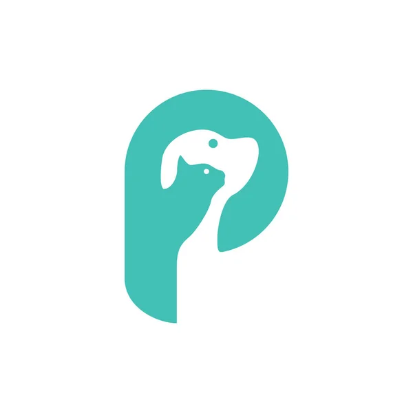 Animal Logotipo Inicial Conceito Criativo — Vetor de Stock