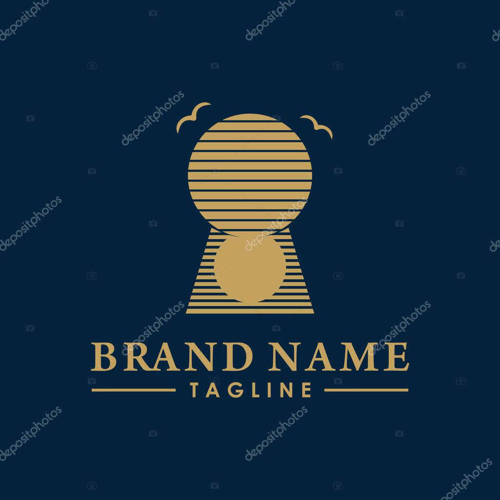 Beach house logo creative concept