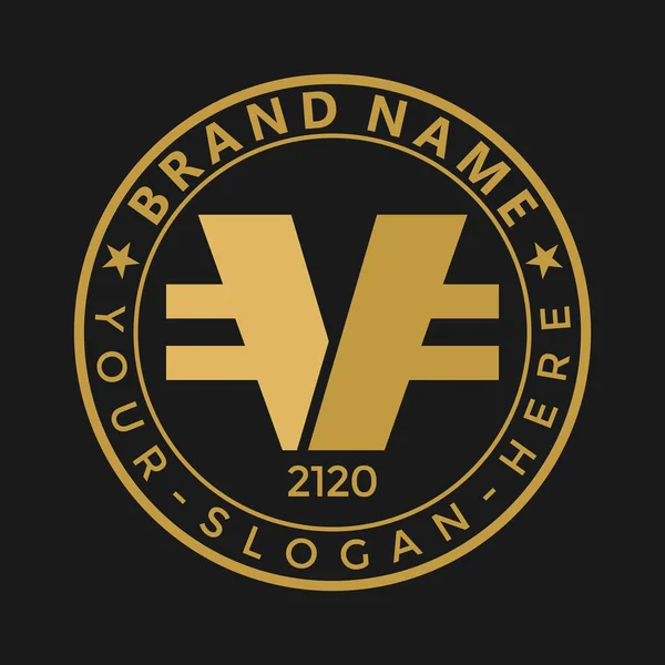 İlk V çember logosu yaratıcı kavramı