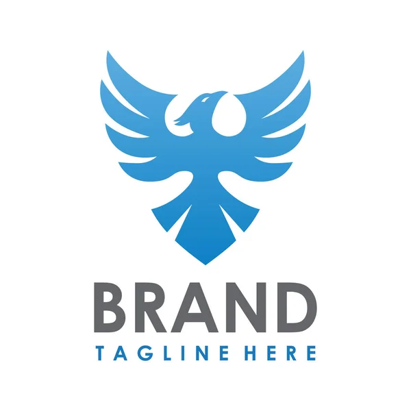 Fenice Guardia Logo Concetto Creativo — Vettoriale Stock