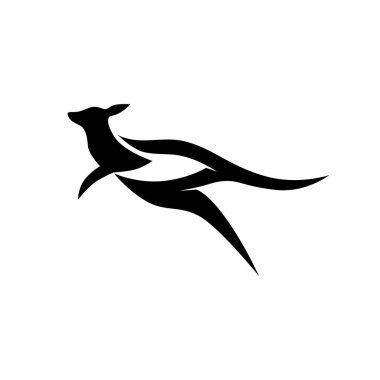 Orijinal modern Kanguru logosu yaratıcı konsept