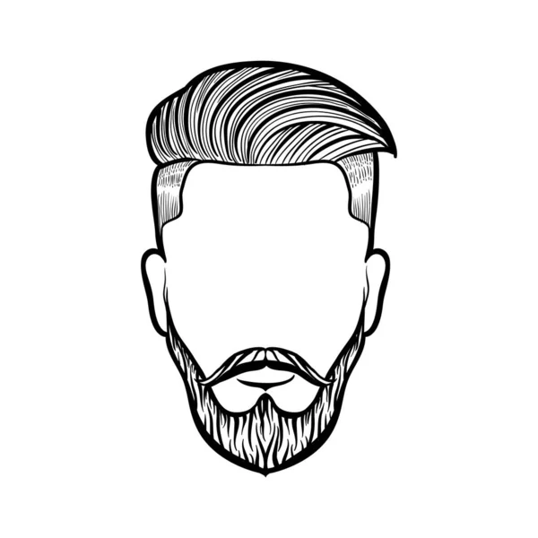 Plantilla Ilustración Corte Pelo Para Barbería Concepto Creativo — Vector de stock