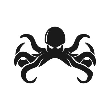 Ahtapot logosu illüstrasyon yaratıcı kavramı
