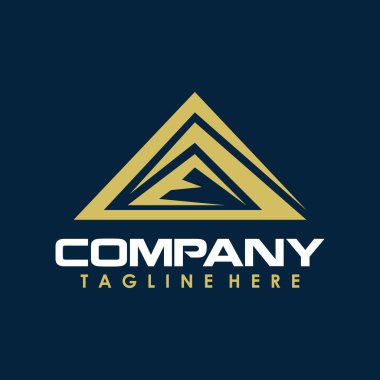 Dağ üçgeni spor logosu yaratıcı kavramı