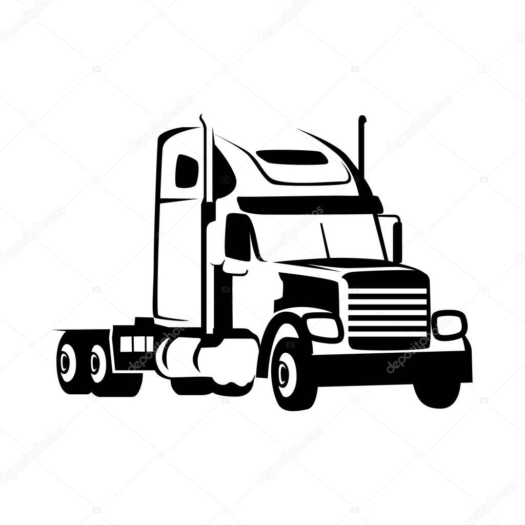 Head truck illustration vector symbol icon