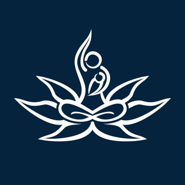 anne bebek yoga logosu yaratıcı konsept