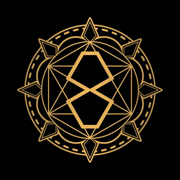 Mandala Número Ocho Icono Espiritual Ilustración — Vector de stock