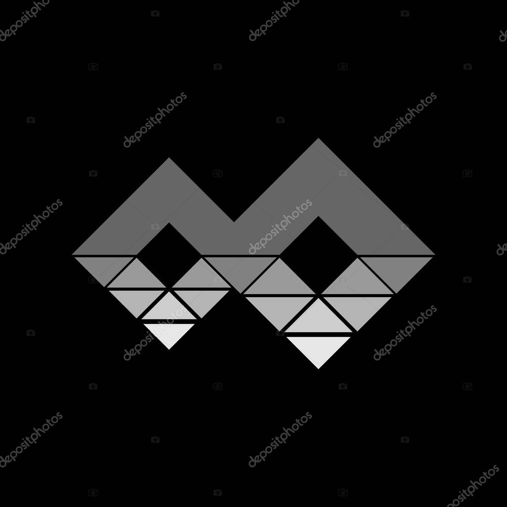 Mountain peak modern logo creative concept