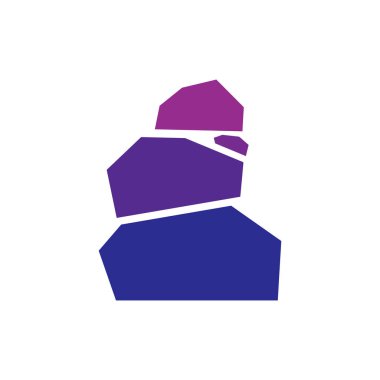 denge rock yaratıcı logo kavramı