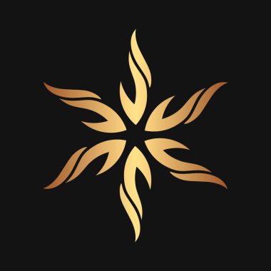 modern ve lüks çiçek logosu kavramı