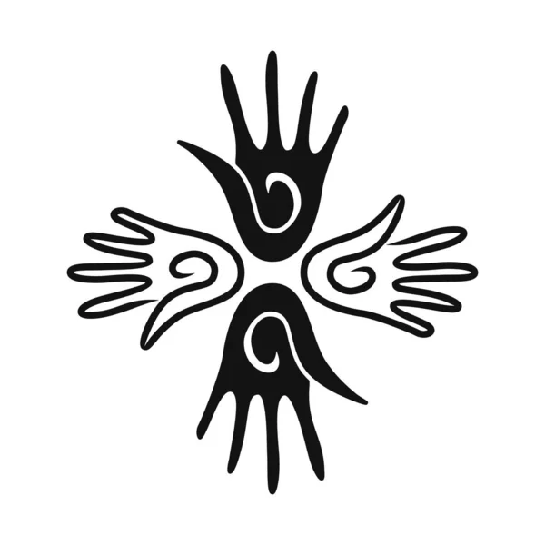 Mão Conceito Logotipo Criativo Comunidade — Vetor de Stock