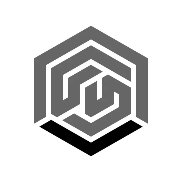 Hexágono Conceito Logotipo Criativo Moderno —  Vetores de Stock