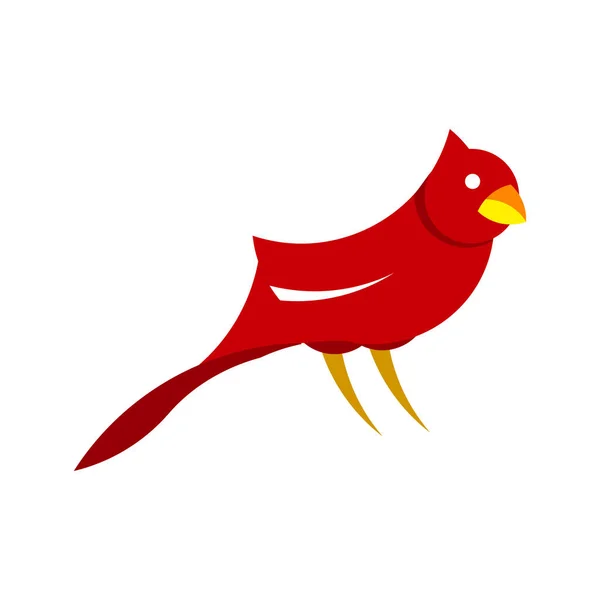 Moderno Pájaro Plano Ilustración Clip Arte — Vector de stock
