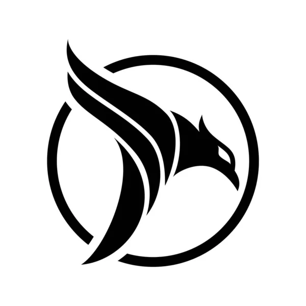 Círculo Águia Conceito Logotipo Criativo — Vetor de Stock