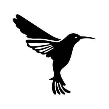 vızıldayan kuş silueti vektör klipsi sanatı