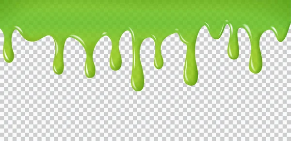 Realistický Slizoun Zelená Barva Kape Teče Radioaktivní Stříkance Tekuté Bloky — Stockový vektor