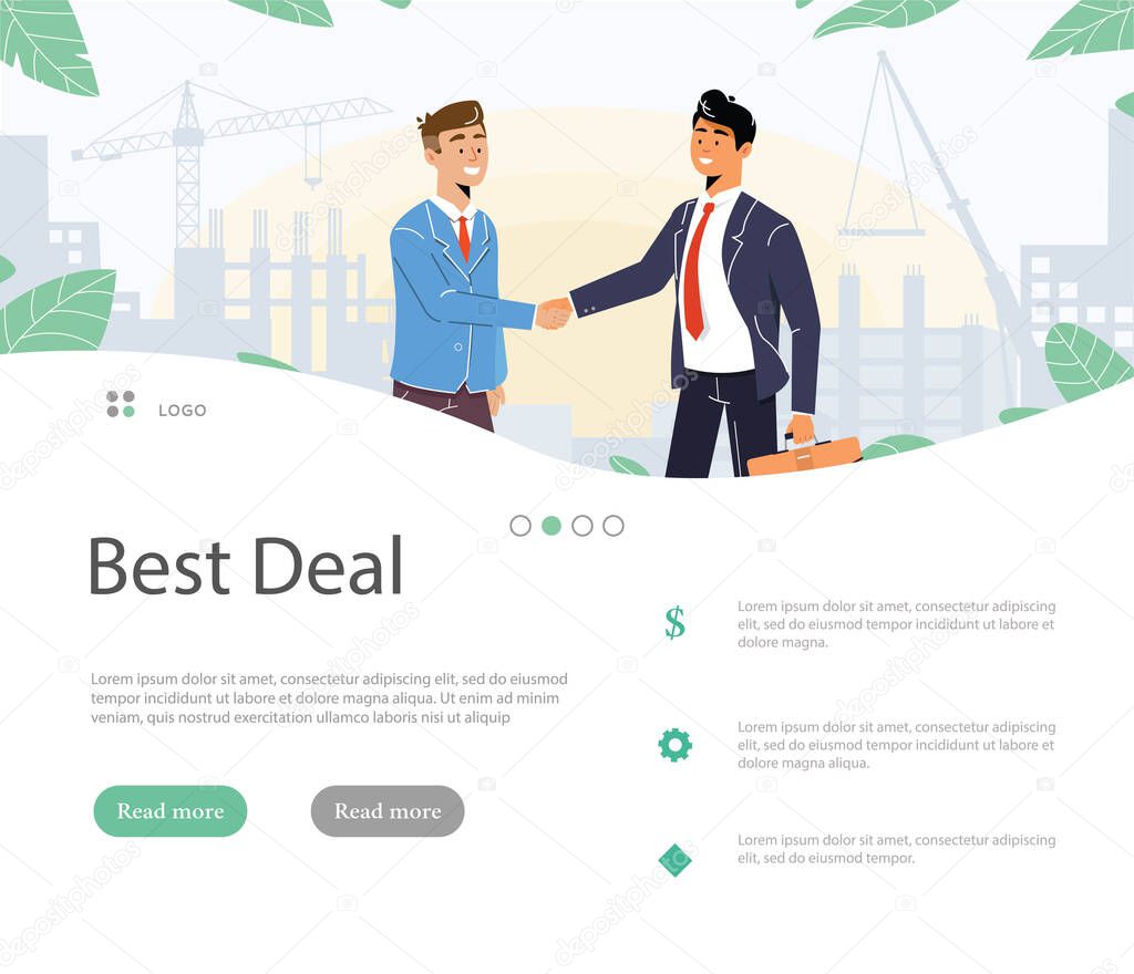 Handshake Business Agreement. Successful Partnership, Cooperation vector