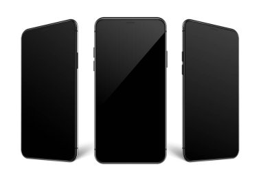 Gerçekçi cep telefonu koleksiyonu. Perspektif modellemeleri