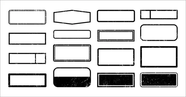 Ορθογώνια Πλαίσια Grunge Σετ Για Σχεδιασμό Σας — Διανυσματικό Αρχείο