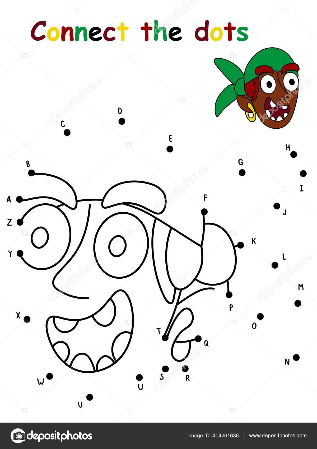 Connect Dots Pirate Game Kids Educational Dot Dot Printable Worksheet