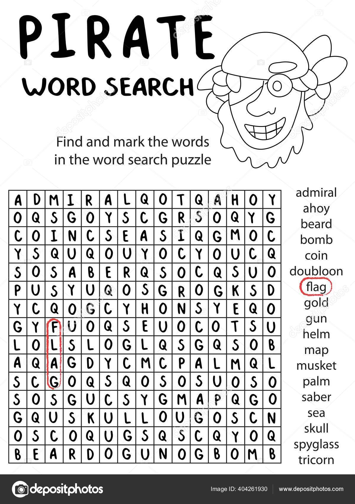 Página De Quebra-cabeça Com Dois Jogos De Palavras Língua Inglesa