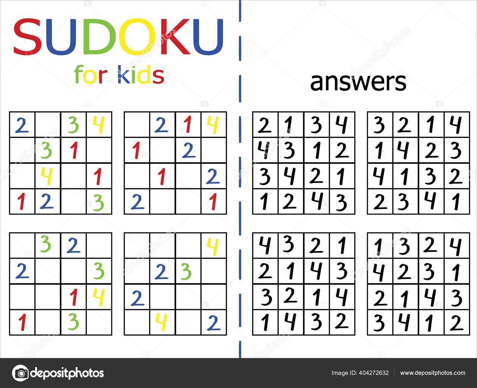 Médio Clássico Sudoku Quebra Cabeça Para Crianças Adultos 'Passatempo Casa  vetor(es) de stock de ©Funfish.yandex.ru 404272858