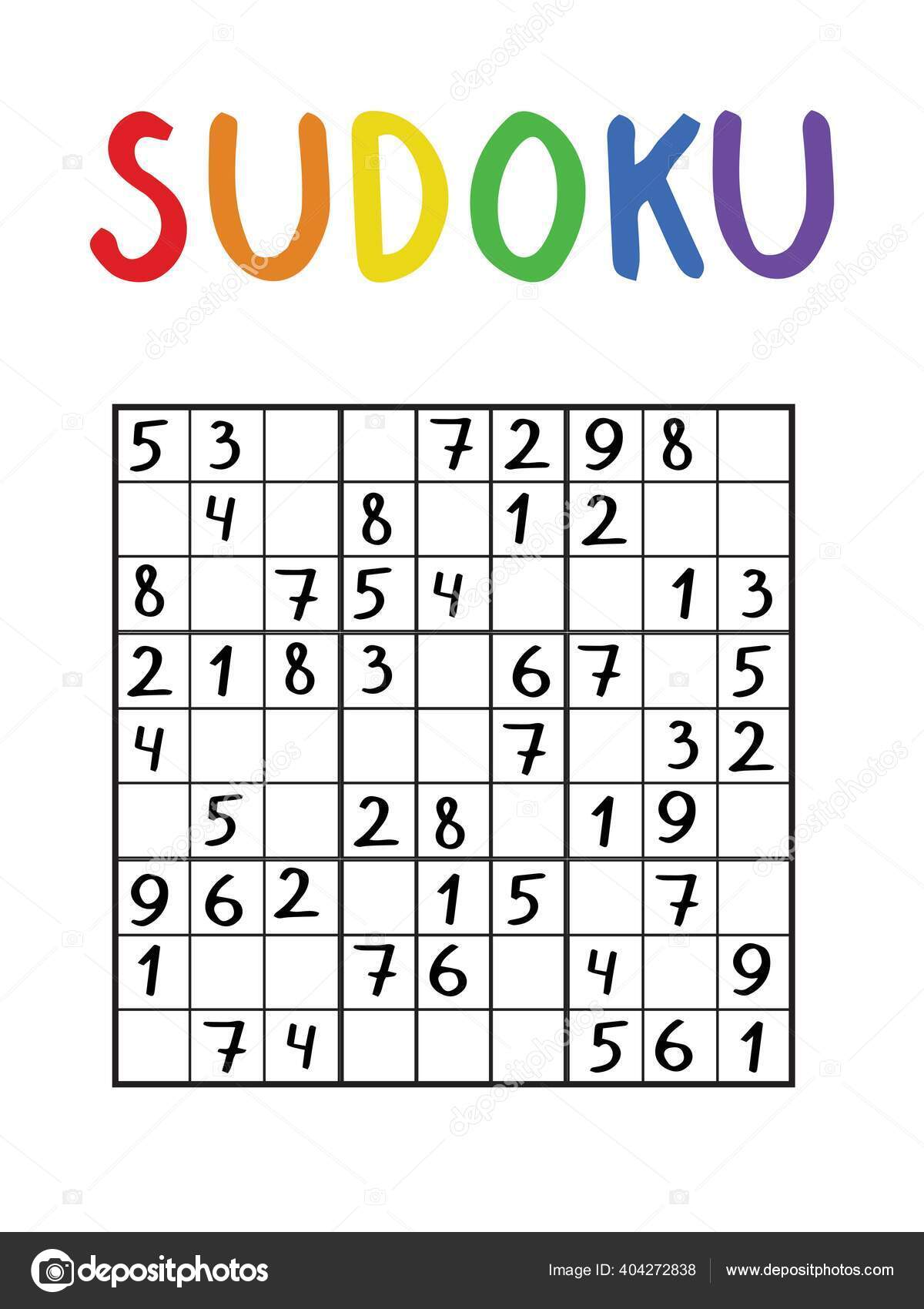 Jogo de educação para crianças sudoku fácil para crianças com