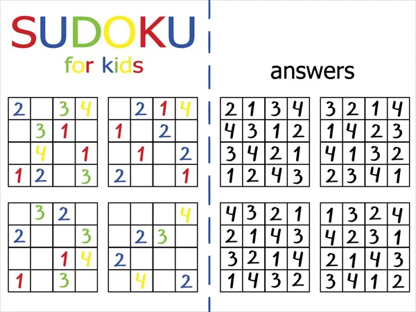 Rompecabezas de sudoku colores niños Stock-Vektorbilder | Depositphotos