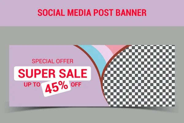 Fashion Facebook Cover Page Design Template Social Media Facebook Banner — Stock Photo, Image