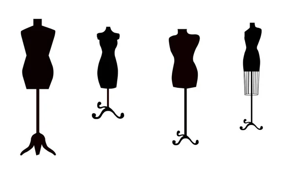 Ensemble Différents Types Mannequins Graphiques Vectoriels — Image vectorielle