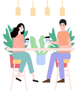 İnsanlar yemek yer ve kahve içer.