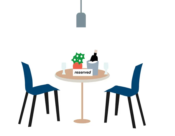 Reservieren Sie Einen Tisch Café Eine Vektorgrafik — Stockvektor