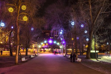 Yeni yıl, şehir Dnipro, Ukrayna'nın ülke