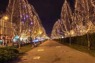 Yeni yıl, şehir Dnipro, Ukrayna'nın ülke