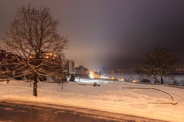 Yeni yıl, şehir Dnipro, Ukrayna'nın ülke
