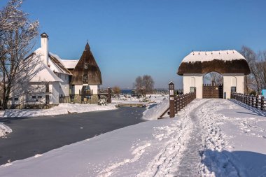 Ocak, yat kulübü, Dnipro, Ukrayna'da kar
