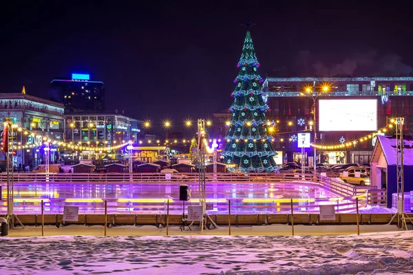 New Year City Dnipro Ukraine — Stock Photo, Image