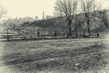 Soğuk Şubat sabah, kiriş, Dnipro city, Ukrayna tünel