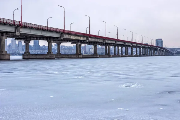 Serata Dnieper Nei Giorni Epifania Ucraina — Foto Stock