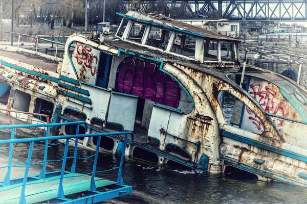 Port Fluvial Dnipropetrovsk Ville Dnipro Ukraine — Photo