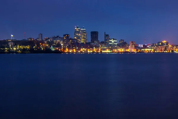 Veduta Del Panorama Sulla Riva Destra Del Dnieper Città Dnipro — Foto Stock