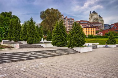 T.G. Shevchenko, Dnepropetrovsk, Ukrayna şehrinin adını taşıyan parkın gözlem güvertesi